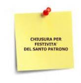Chiusura Uffici per Festa Patronale 26 Agosto 2026