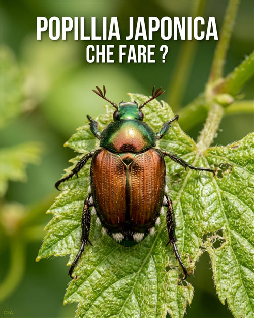Il coleottero scarabeide del Giappone Popillia japonica
